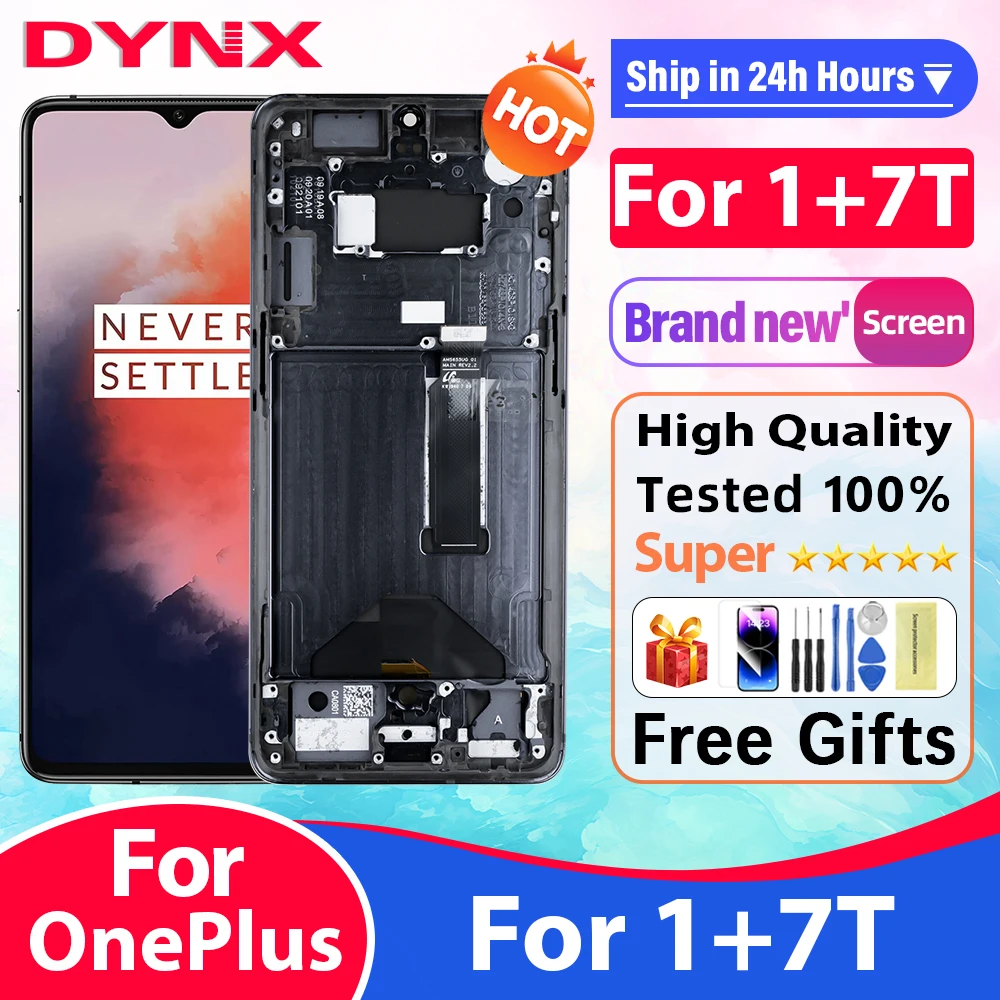 

AMOLED 6.55" Display Replacement For OnePlus 7T LCD Touch Screen Digitizer Assembly For 1+ 7T LCD Display Panel