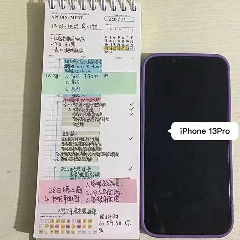 Notebooks Calendar Agendas 2024 Planner Notepad Self-Discipline Book Check TO DO List Pad Time Management Handbook Schedule