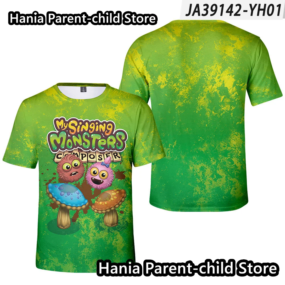 Maglietta per bambini manica corta My Singing Monsters top ragazzi ragazze Cartoon t-shirt oversize moda Casual infantile 4-14 anni t-shirt