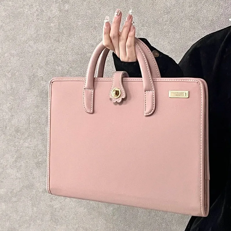 Nova bolsa de proteção para computador de 13/14/15.6/16 polegadas, bolsa combinada para computador e capa protetora, bolsa rosa para laptop