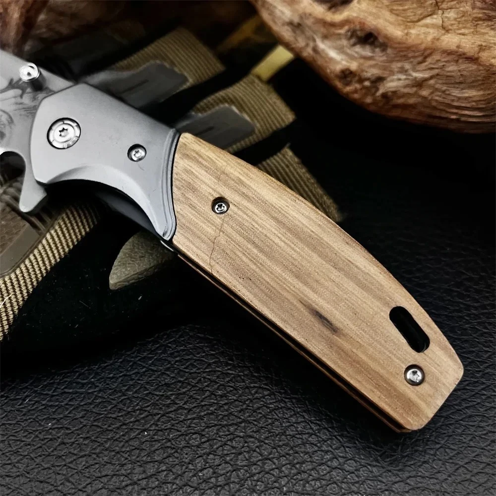 جديد عالي الجودة الغابة التكتيكية الإنقاذ سكين للفرد كل يوم حمل Gear5Cr13MoV شفرة خشب الزيتون مقبض أداة التنزه في الهواء الطلق #3