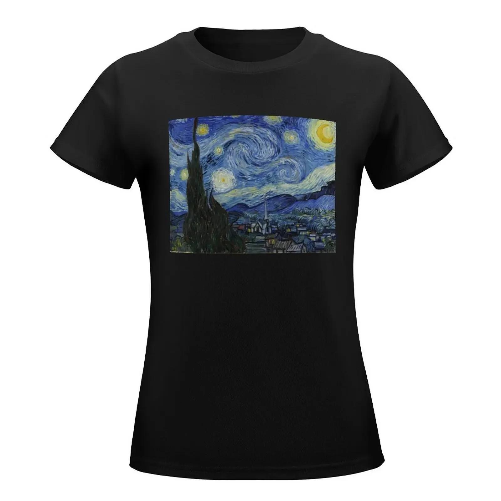 It's a Starry Night Every Night So Give it a Gogh! T-Shirt kawaii clothes cute tops fashion woman blouse 2024