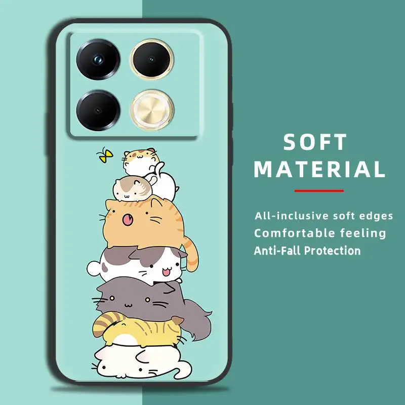 Soft case TPU Phone Case For infinix Note40 5G/X6852 Full wrap Waterproof Dirt-resistant Cover Cute Cartoon Silicone