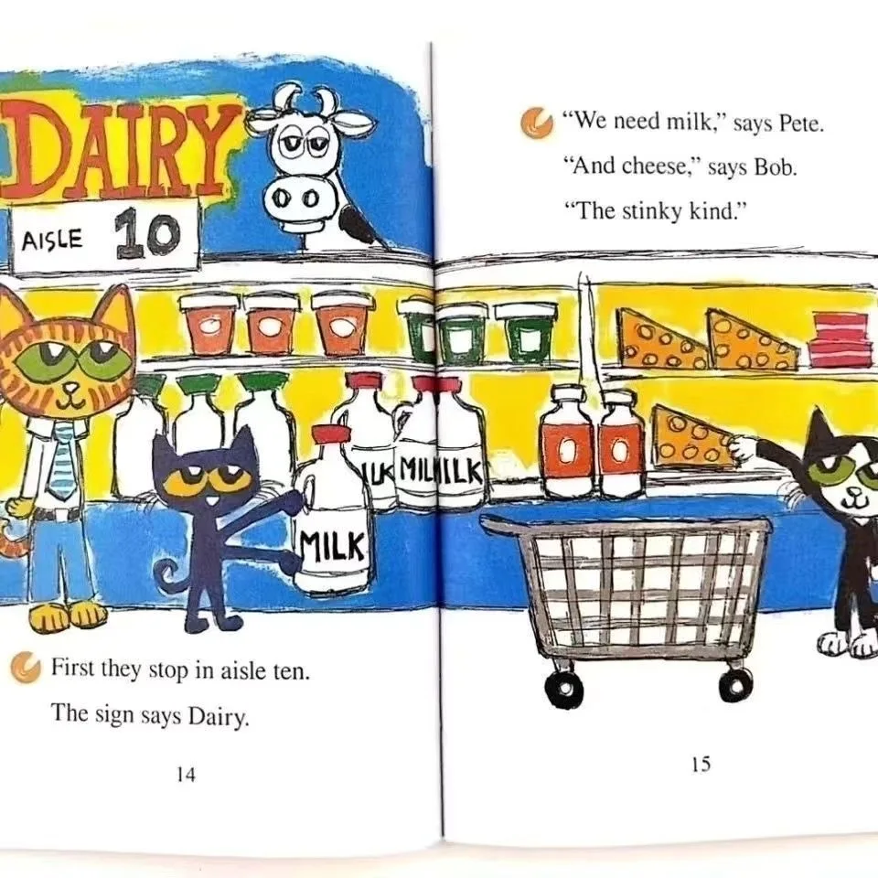 19 libri Pete The Cat Picture Book I Can Read Color Inner Page Bedtime Reading Book for Kids