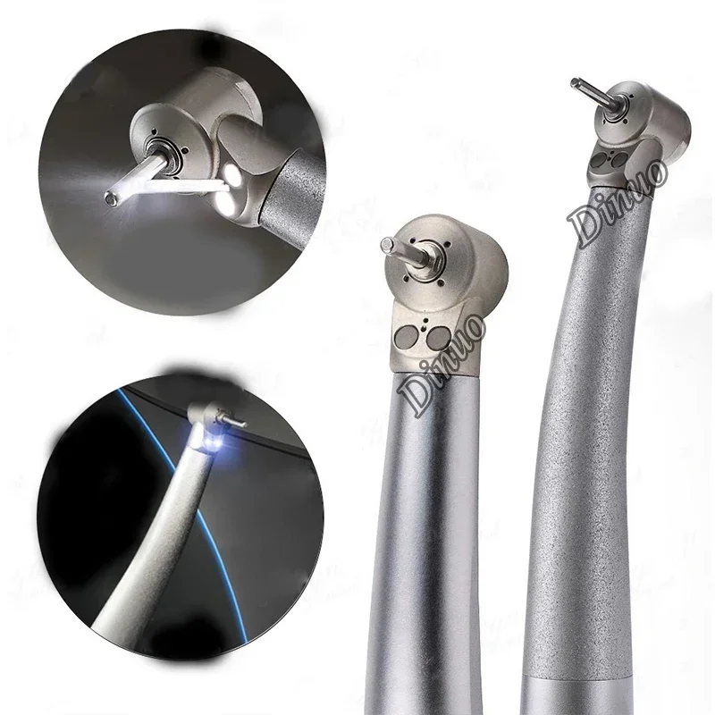 De ntal equipment mini head high speed turbine handpiece 2 LED self e-generator De ntal airotor handpiece midwest 4 2 hole 1 - 9