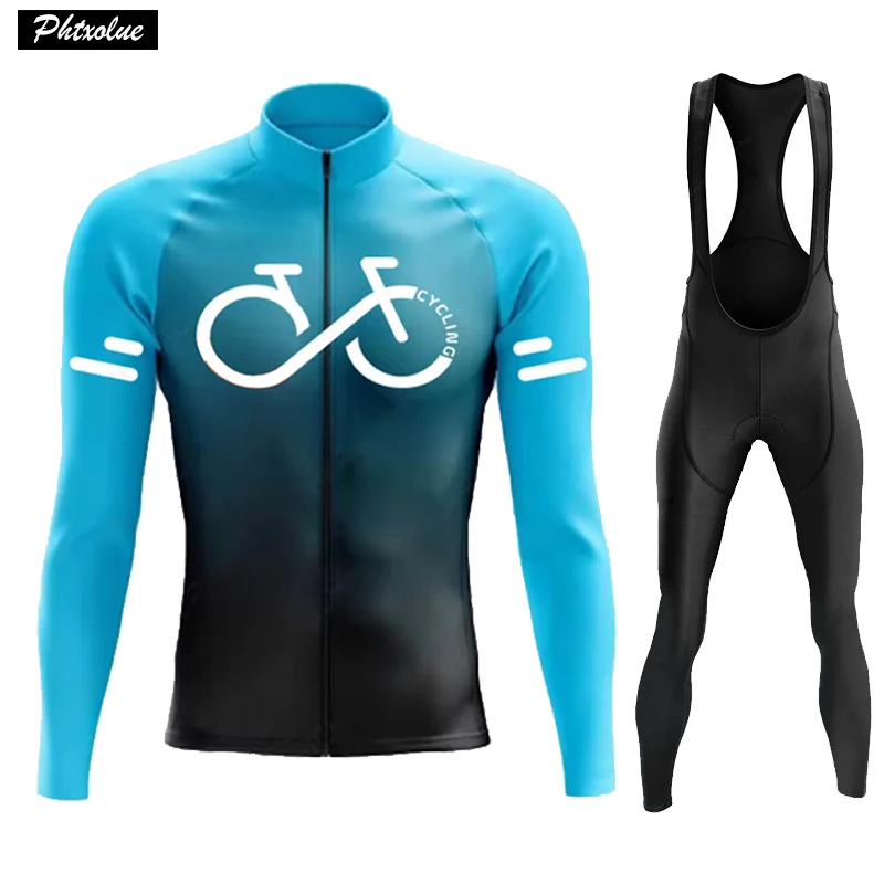 Long Sleeve Cycling Jerseys Set Men Bike Clothing 2024 Autumn Breathable Bicycle Mountain Clothes suit Maillot Ropa Ciclismo