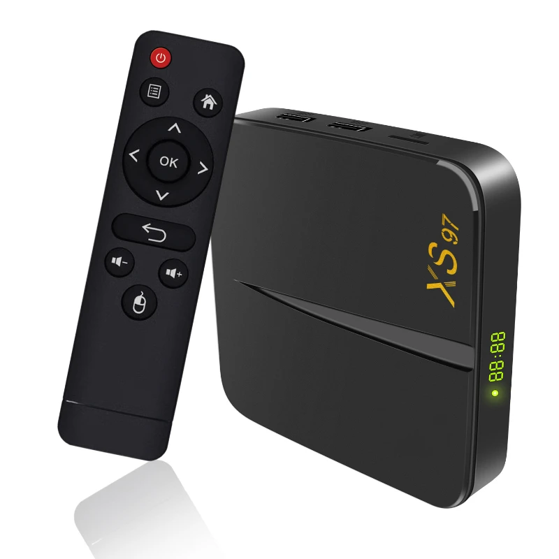 

Foreign trade android tv box smart android11 dual-band network set top box 5Gwifi S905W2 black set-top box