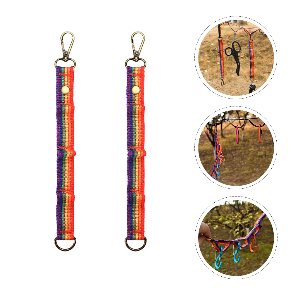 4 قطعة TentBuckleKeychain حبل ملون متعدد الأغراض التخييم إكسسوارات السفر معلقةBuckle خفيفة الوزن عملية تصميم بسيط