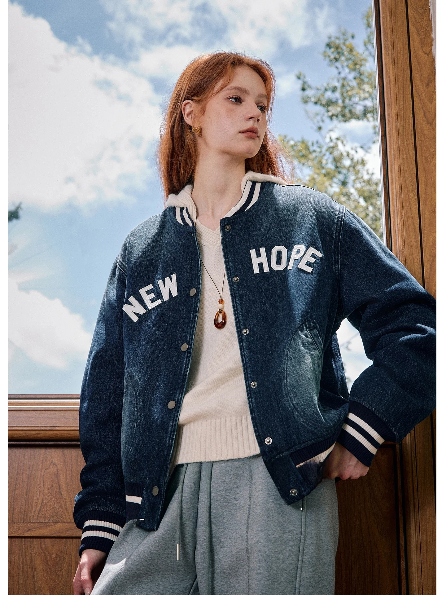 

KuNMaVi Lazy Casual Sle Denim Jaet Women's Early Spring New Unique Baseball orm Breathable Cotton Blend Long Sve