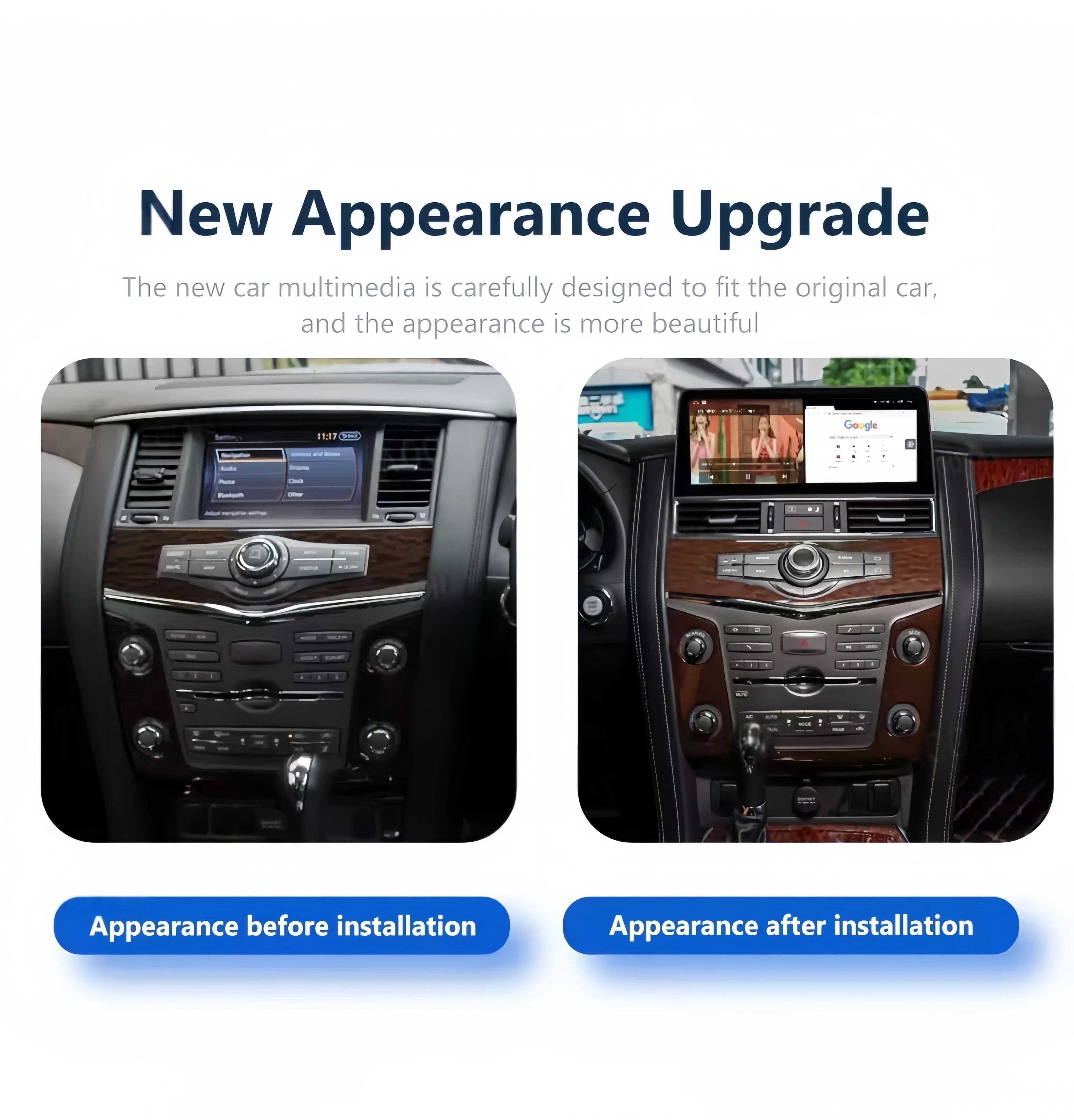G 12.3″ CarPlay Android 14 For Infiniti QX80 QX56 Nissan Patrol Y62 Y61 2010-2020 Screen Car Radio GPS Multimedia Stereo Player