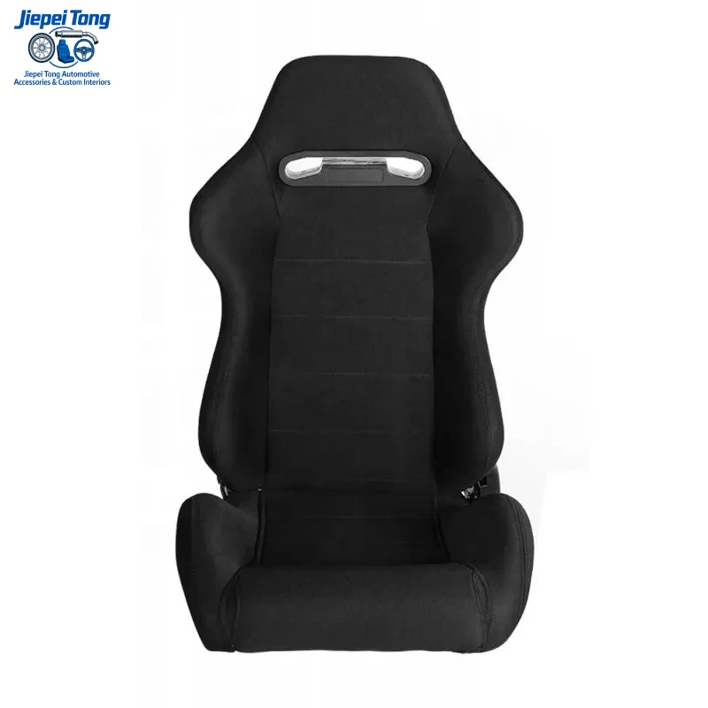 

Black Fabric Racing Seat Bucket with Slider or Rail