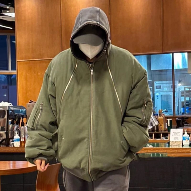 

NIGO Мужская зеленая куртка на молнии, весенне-осенняя модная уличная трендовая повседневная короткая куртка # NGTOP11981