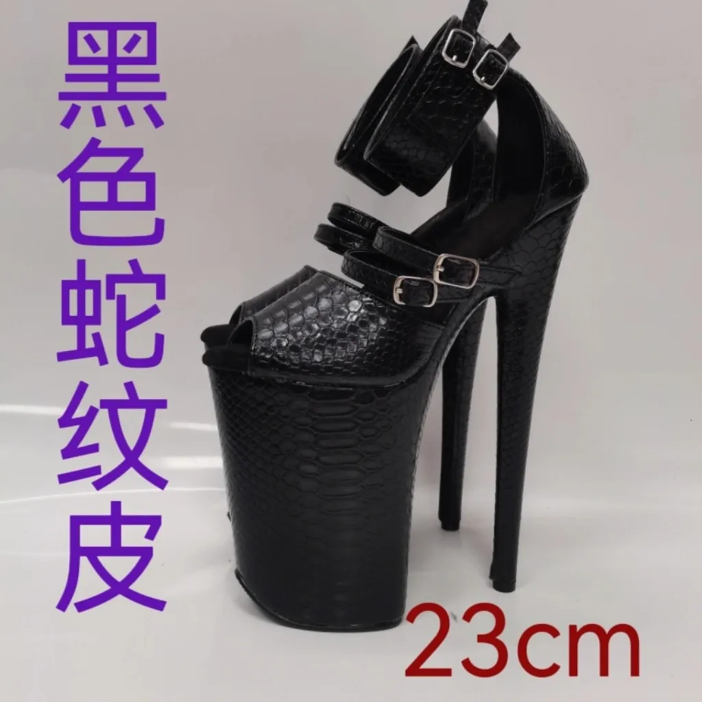 23 سنتيمتر/9 بوصة مضيئة بو العلوي منصة عالية الكعب أحذية مثير القطب الرقص الصنادل القطب أحذية الرقص