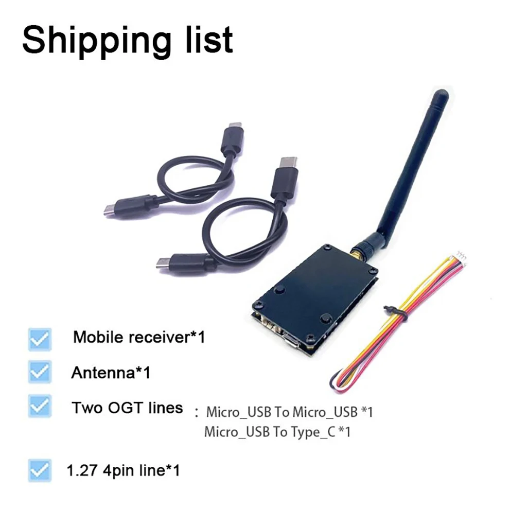 5,8G 56CH 48CH UVC Video-Downlink OTG VR Mobiltelefon-Empfänger + 5,8G 48CH FPV-Empfänger OLED-Display 5-36V SMA für RC-Drohnen – Detail 28