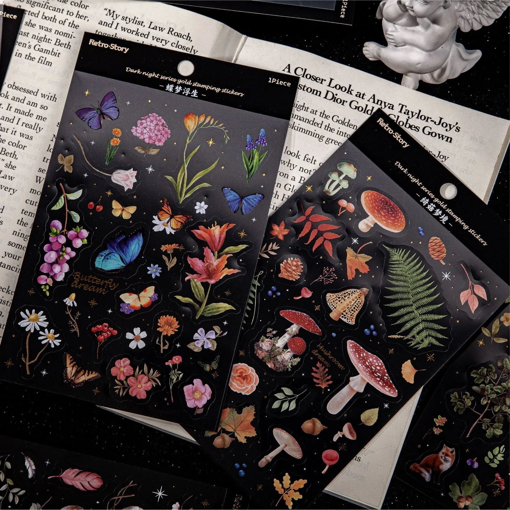 Plants Floral Sticker set Forest Animal Stationery Stickers Diary Book Diy Journal Planner Decorative Sticker Label