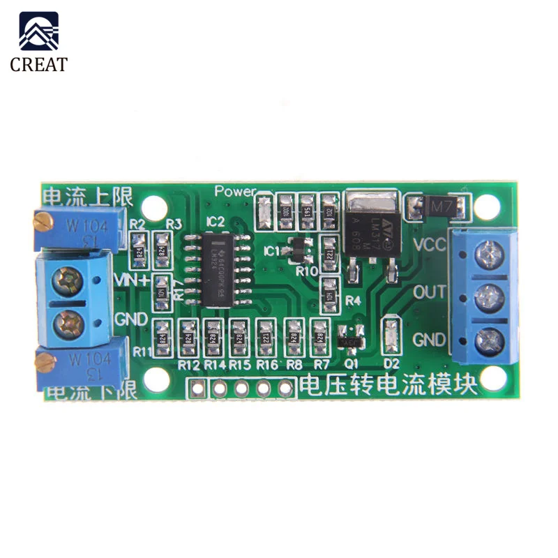 Voltage To Current Module Current Transmitter Signal Converter Module 0-2.5V 0-3.3V 0-5V 0-10V 0-15V 0-24V to 0 -20mA/4 -20mA