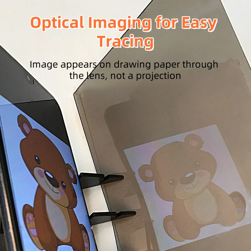 Translucent Drawing Board - High-Tech Optical Imaging Drawing Tool with Smartphone Stand for Kids\' Educational STEM Toys