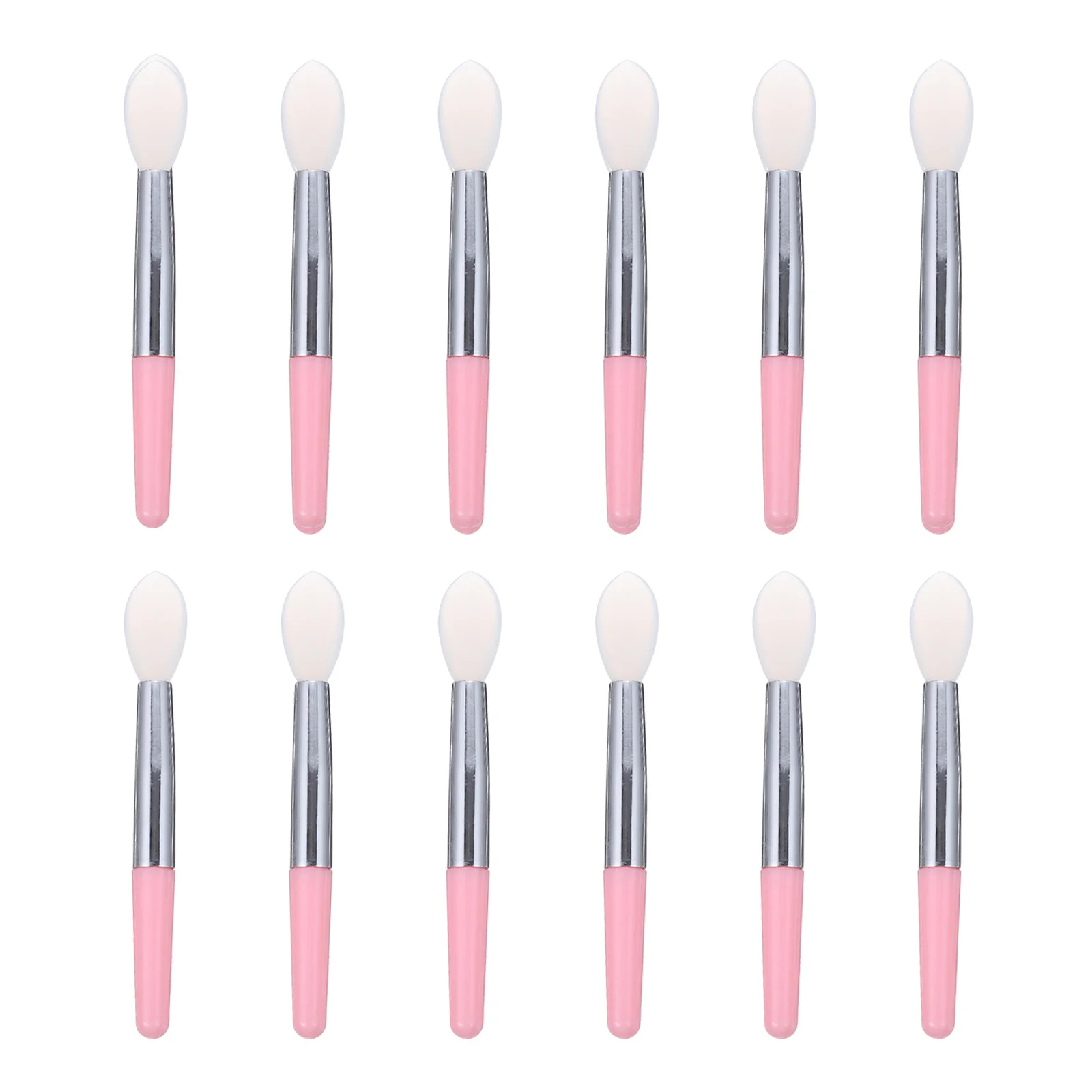 12 Uds. Pinceles de silicona para máscara de labios, aplicadores de lápiz labial duraderos, aplicador de bálsamo labial portátil, juego de brochas de maquillaje de viaje