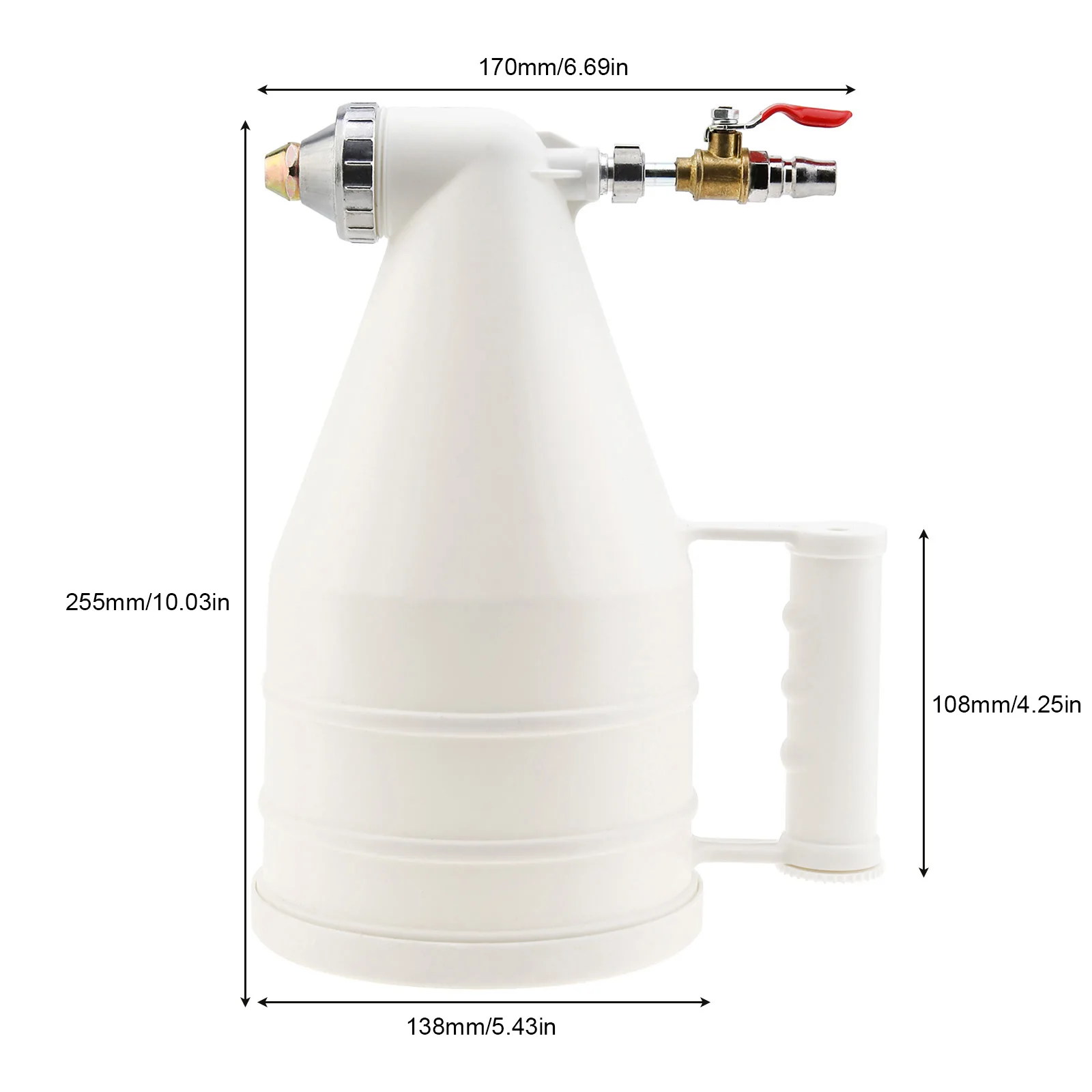 Adjustable with 4 / 6 / 8mm Diameter Nozzle Wall Plastic Pneumatic Spray Gun for Sand Painting Stone Spraying