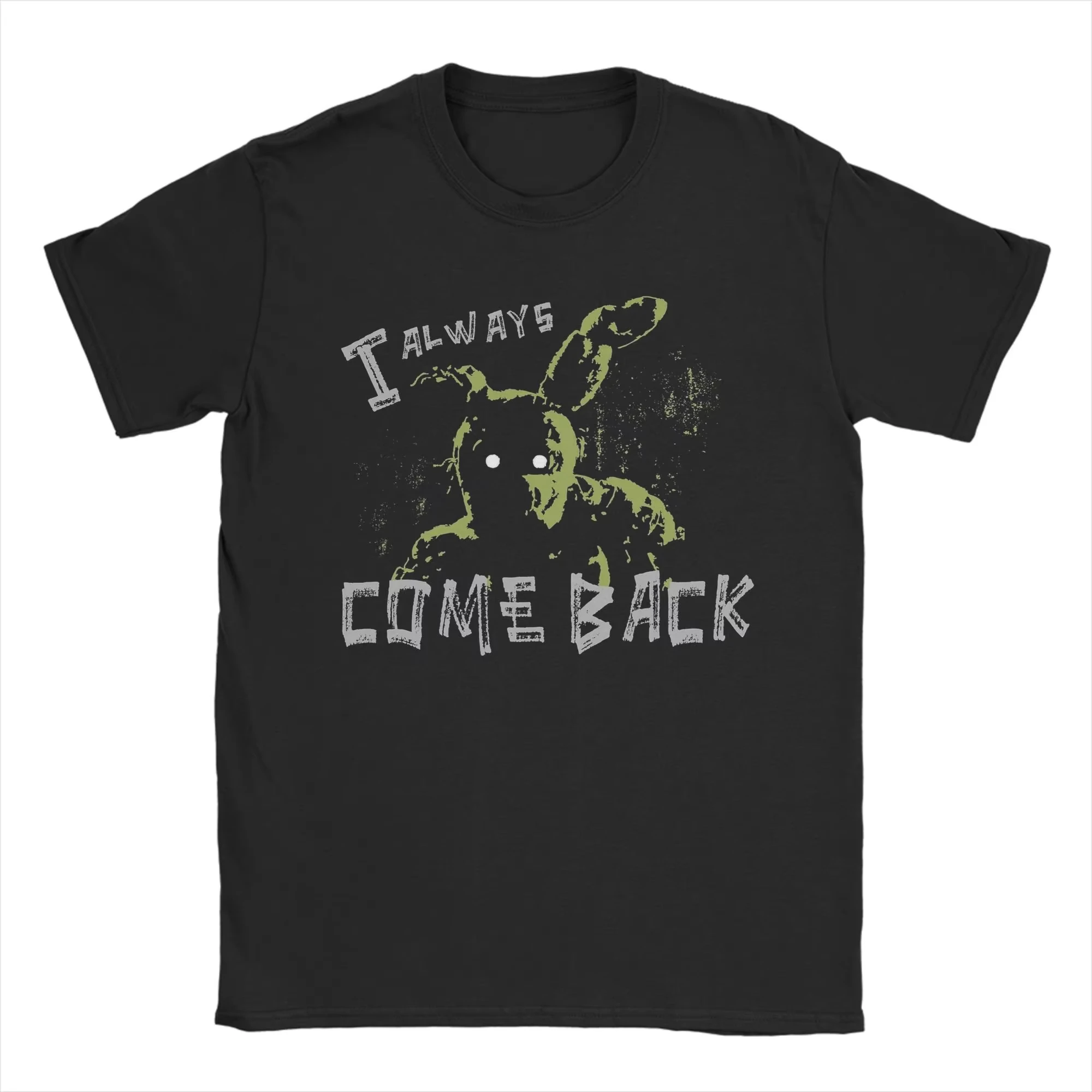 Camiseta Springtrap FNAF At Freddys para hombre, ropa de verano 100% de algodón, camiseta Vintage de manga corta con cuello redondo, camiseta de gran tamaño
