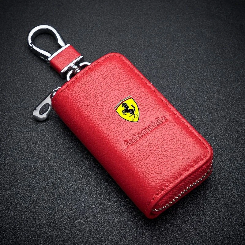 Funda de cuero de alta gama para llave de coche, llavero para Ferrari F1 F8 F80 SF90 Stradale SF90Spider 296 GTB 296 GTS 812, accesorios para automóviles