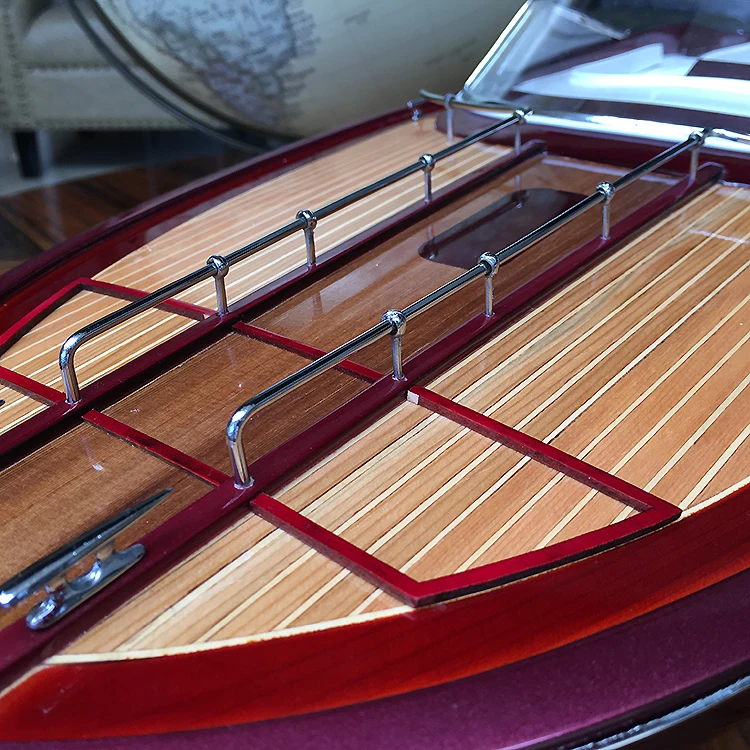 Fosley 1:10 Riva Rama Replica L90 Limited High-end Wood Resin Alloy Simulation Static Yacht Model Gift