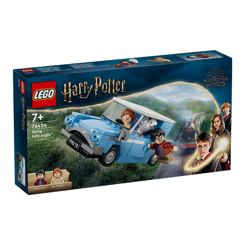 

LEGO 76424 Harry Potter Flying Ford Anglia, Buildable Car Toy with 2 Minifigures Harry Potter Car, Gift Boys and Girls Ages 7