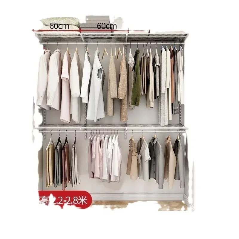 

-Open Metal Wardrobe, Walk-in Closet, Walk-in Combination, Bedroom, Wardrobe, Wall-built Grid, Assembled Storage