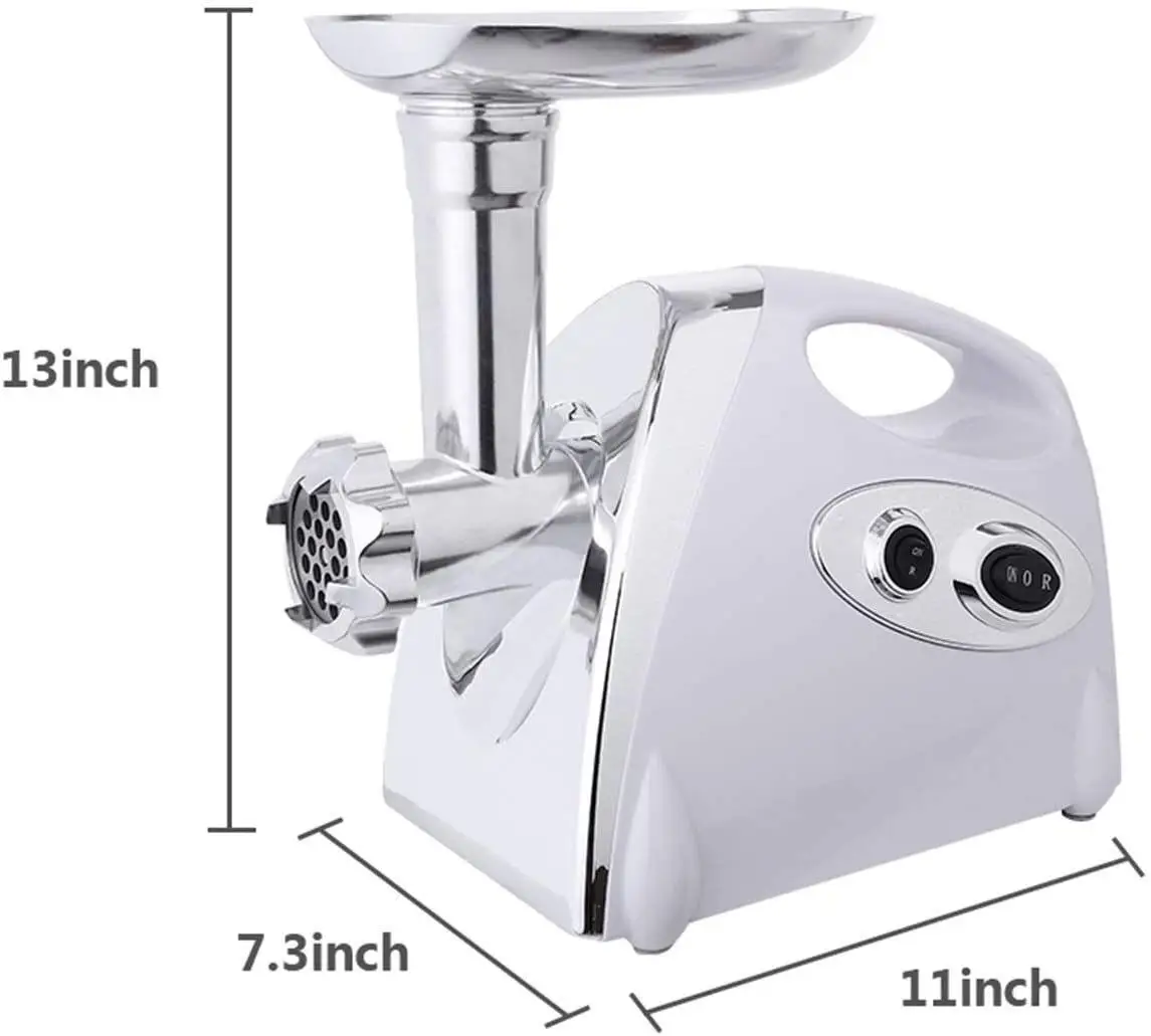 2800W Max Elektrische Fleischmühle Hochleistungs-Zerkleinerer Wurstfüller 3 Mahlplatten Küchen-Fleischzerkleinerer EU-Stecker – Detail 2