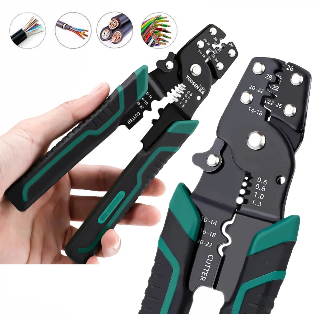 Multifunctional Crimping Tool Crimping Plier Wire Stripper Cutter Terminal Pliers Insulated Segments Hand Tools