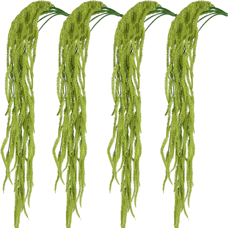 90CM Künstliche Plastik-Hängeweidenranken, grüne Kunstpflanzen für Heimdekoration, Vasen, Blumenarrangements, Hochzeitsdekoration – Detail 3