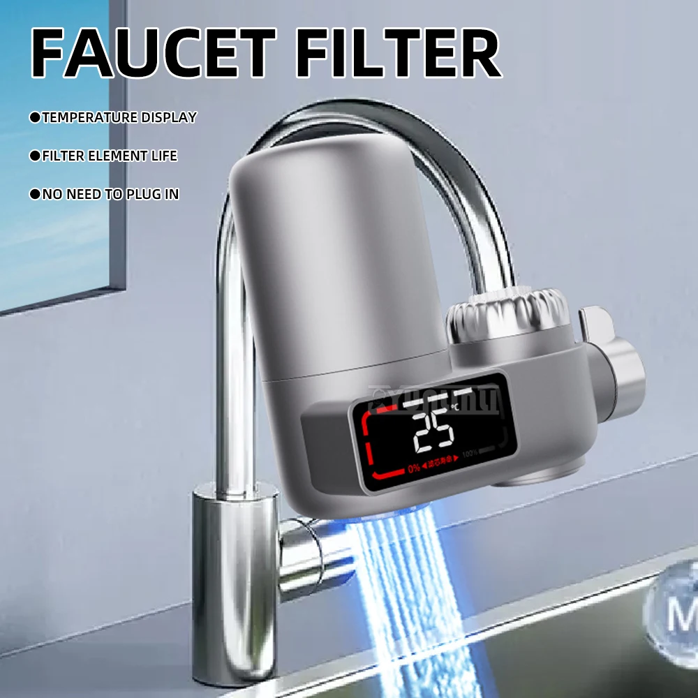 

ZSW-100 Синий свет Цифровой очиститель воды Кран Фильтр Кухонный очиститель воды