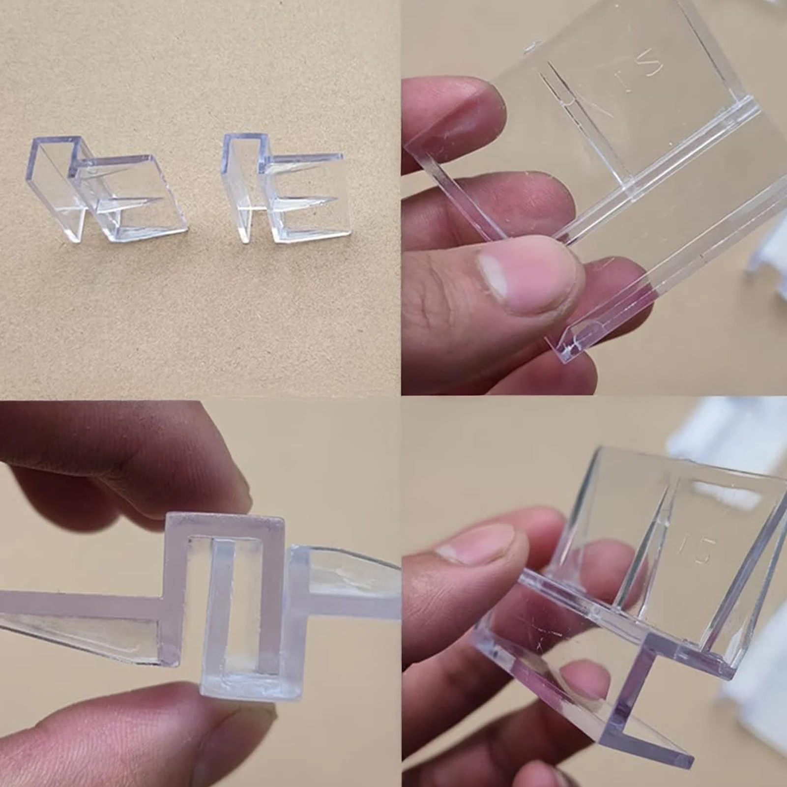 6/8/10/12mm Aquarium Acrylic Clips Glass Cover Support Holders Transparent Fish Tank Cover Plate Bracket Aquarium Accessories view 5