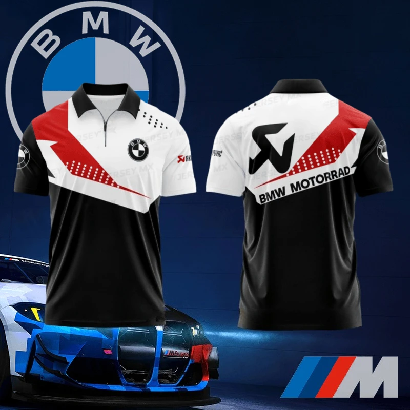 

BMW 2025 New Classic Quick-Drying POLO Shirt Comfortable Casual High Quality Top Top BMW Sports Racing Suit T-Shirt Moto