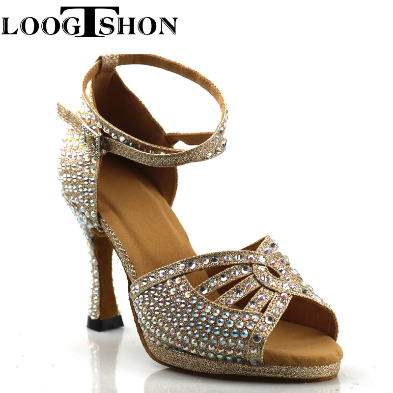 LOOGTSHON zapatos de baile con plataforma de agua Latina para mujer, zapatos de tacón alto para mujer, tacones de Jazz para niñas, zapatos de