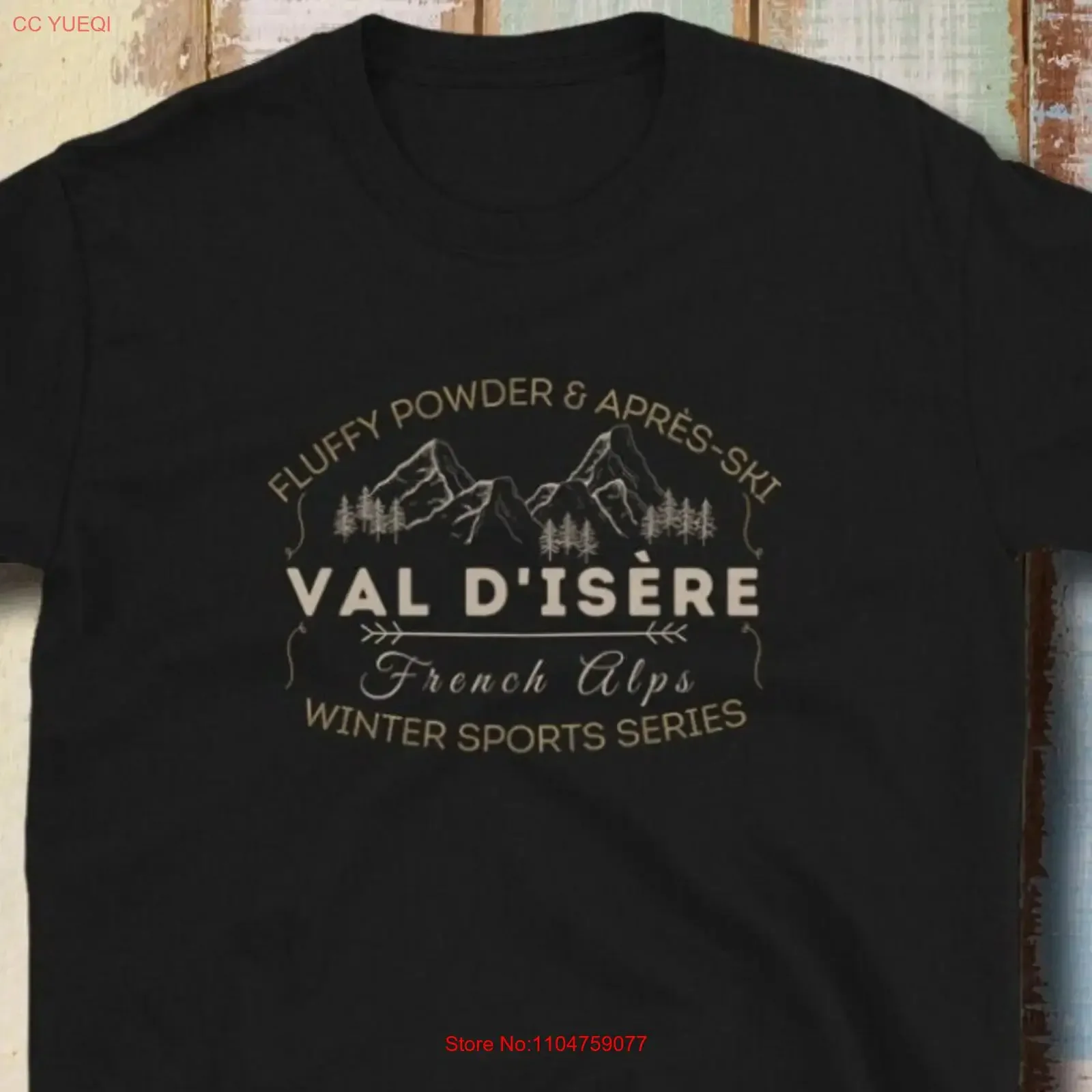 Val d'Isère T Shirt Espace Killy Winter Sports French Alps Ski France Fluffy Powder Après for Skier Snowboarder vintage Washed