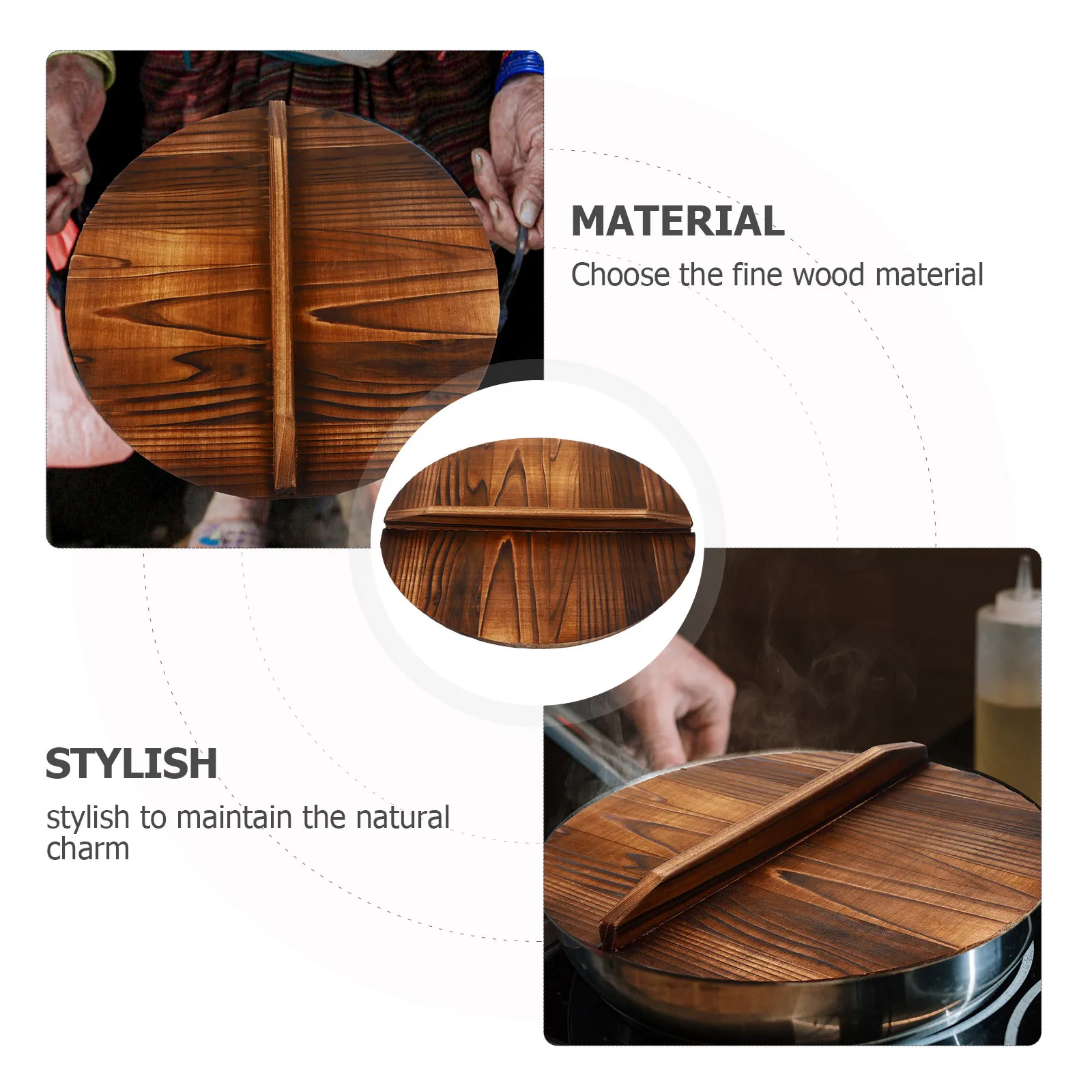 

Противоожоговая деревянная крышка для кастрюли 32x32x1,6 масляная брызговик, кухонный инструмент, элегантный простой стильный натуральный шарм