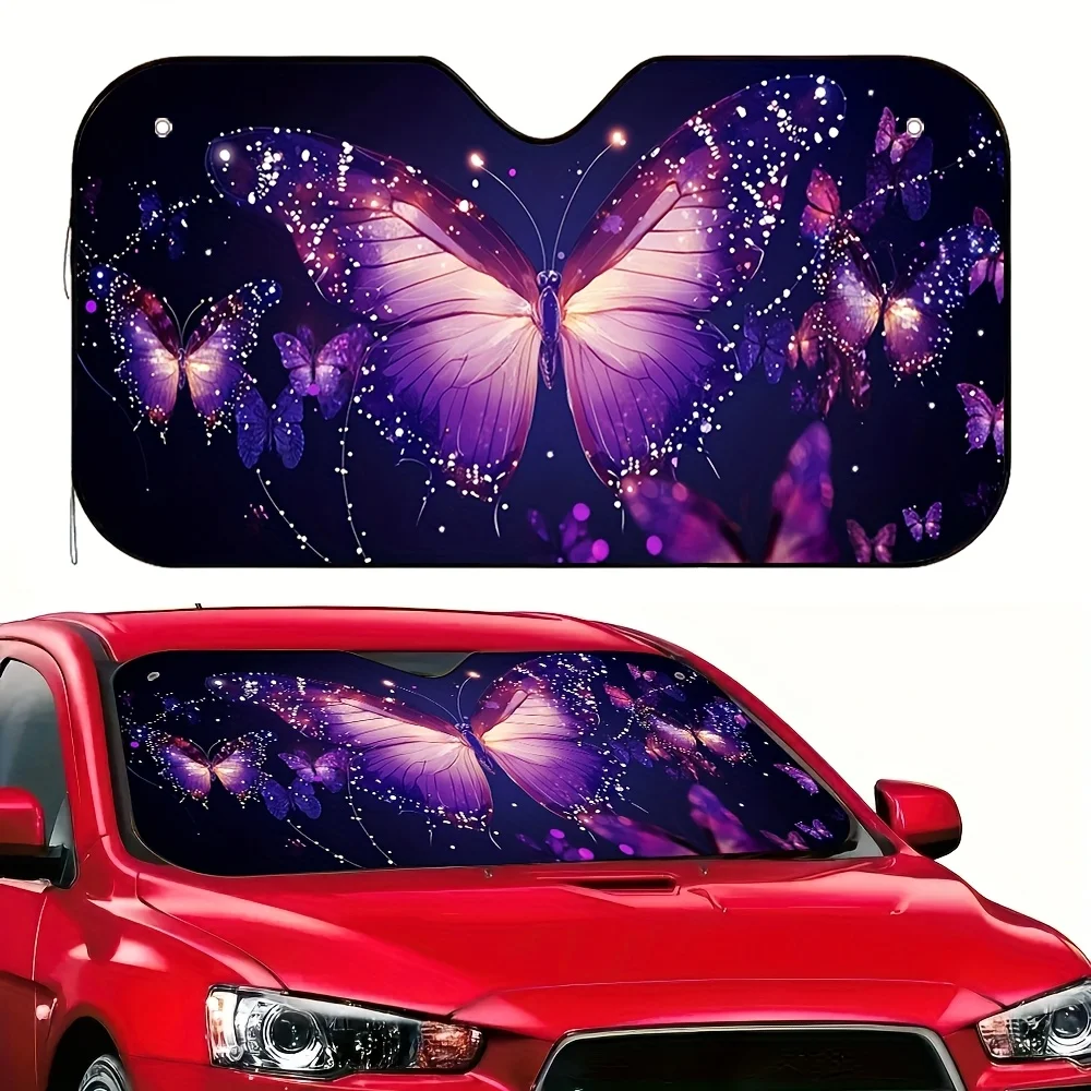 

Цельный солнцезащитный козырек с фиолетовой тематикой бабочки для автомобилей, разработанный для всех водителей, предотвращает прямой солнечный свет и улучшает Sa