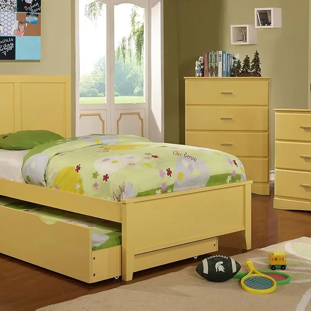 لوح رأس شبابي أصفر كولورا مقاس مزدوج من أثاث أمريكا