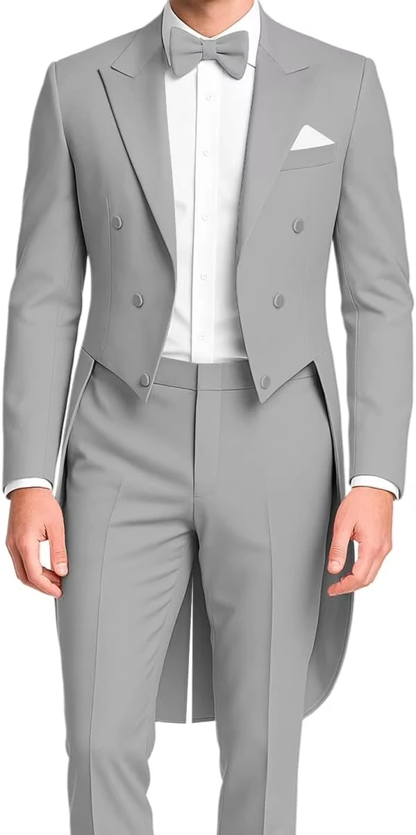 Men's Tailcoat Suit Mens Suits 2 Piece Slim Fit Blazer Pant Single Breasted Swallow Tail Coat For Proms Concert Weddings