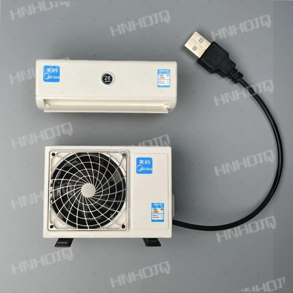 Air conditioner model machine 1/14 scale mini air conditioner toy food game, miniature model, outdoor unit scene toy