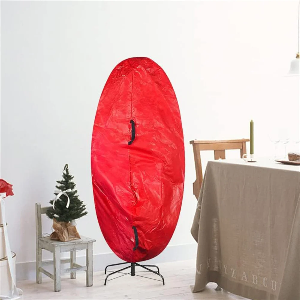 

Christmas Tree Storage Bag Upright Zippered Holiday Tree Cover With Handles Cinch Waterproof Vertical Christmas Bag Container