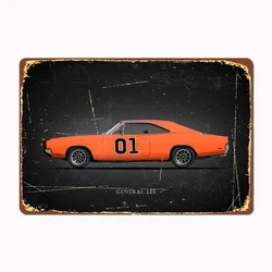 The General Lee Metal Sign Wall Decor Living Room Mural Decoration for Bar Club Man Cave Wall Decoration