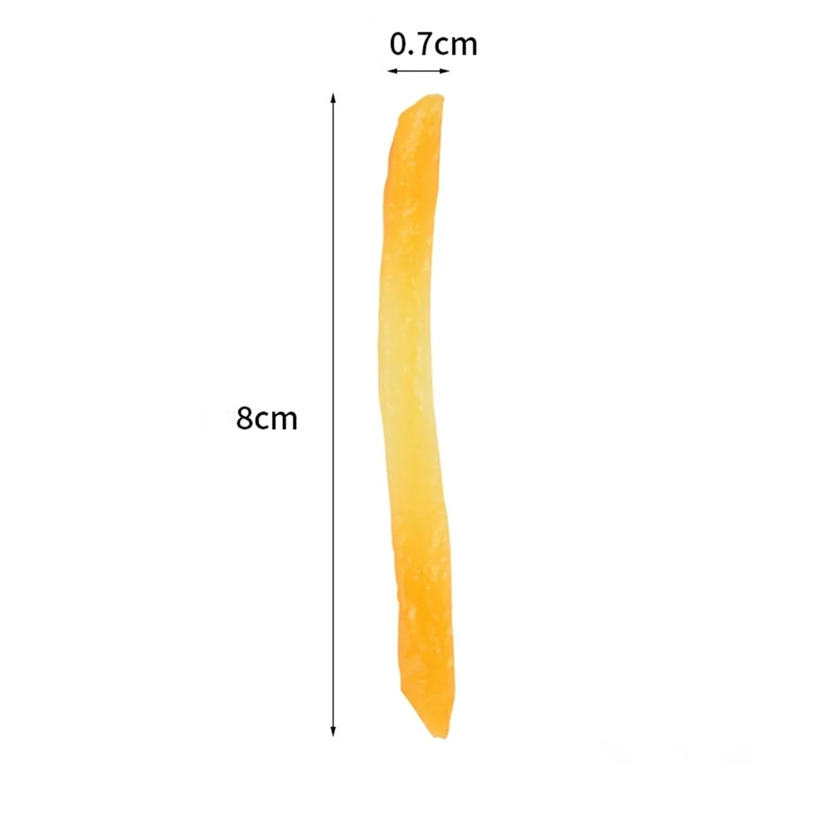 20/50 Stück künstliche Pommes-Frites aus PVC – realistische Kartoffelstreifen, Lebensmittel-Requisiten für Fotografie, Präsentation, Streich und TikTok-Videos – Detail 11