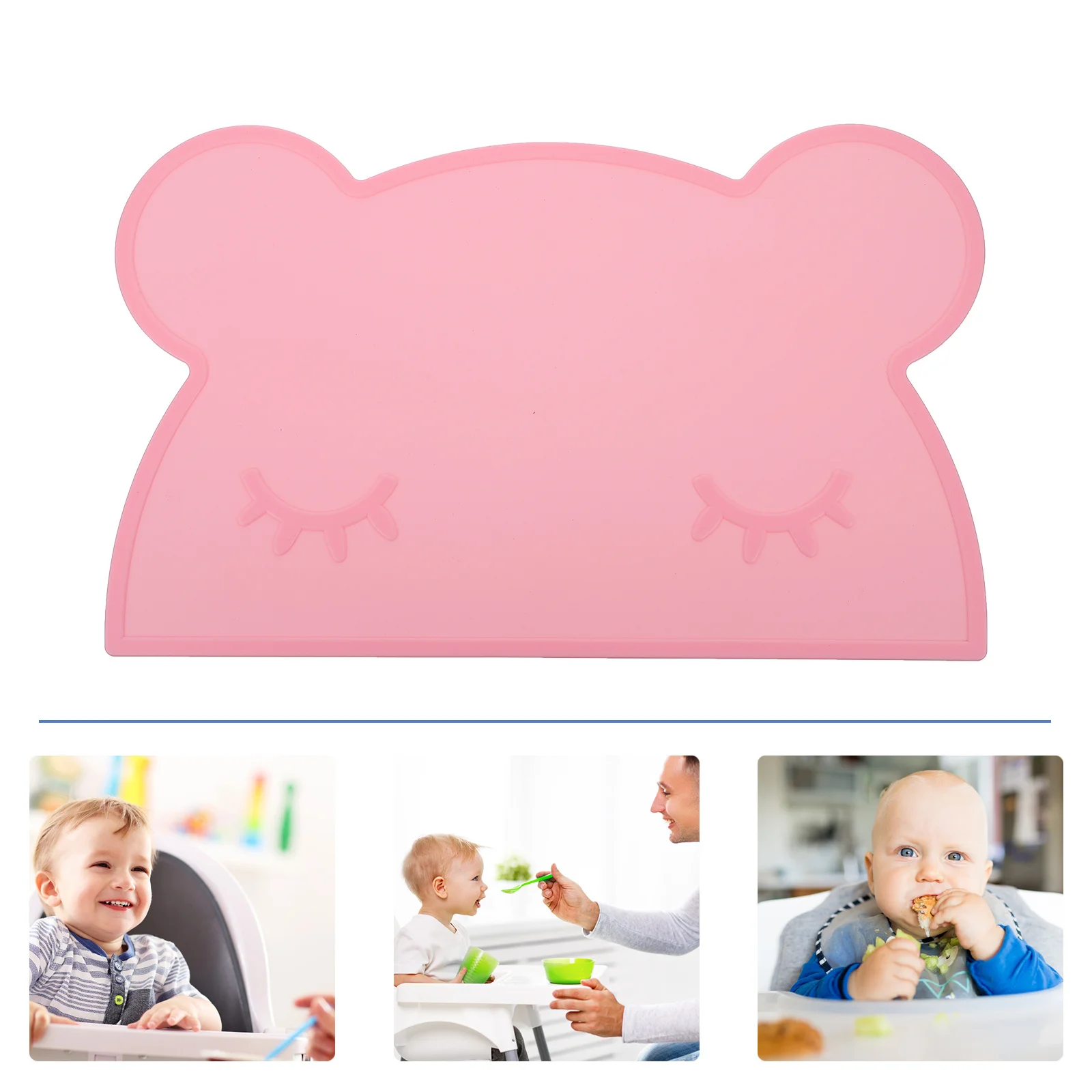 

Silicone Non-Slip Baby Placemat Cartoon Kids Dinning Mat Foldable Waterproof Decorative Tableware Baby Dining Placemat