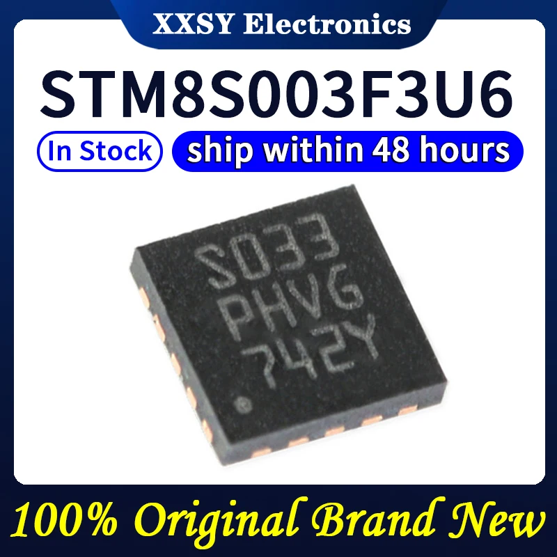 

STM8S003F3U6TR QFN-20 STM8S003F3U6 S033 Высокое качество 100% оригинал Новый