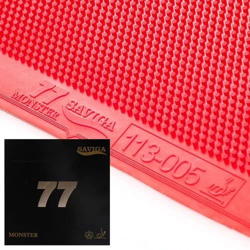 Goma de tenis de mesa con espinillas largas SAVIGA 77 Monster curado, goma de Ping Pong de buey ofensiva de partículas medianas, buena en ataque y velocidad