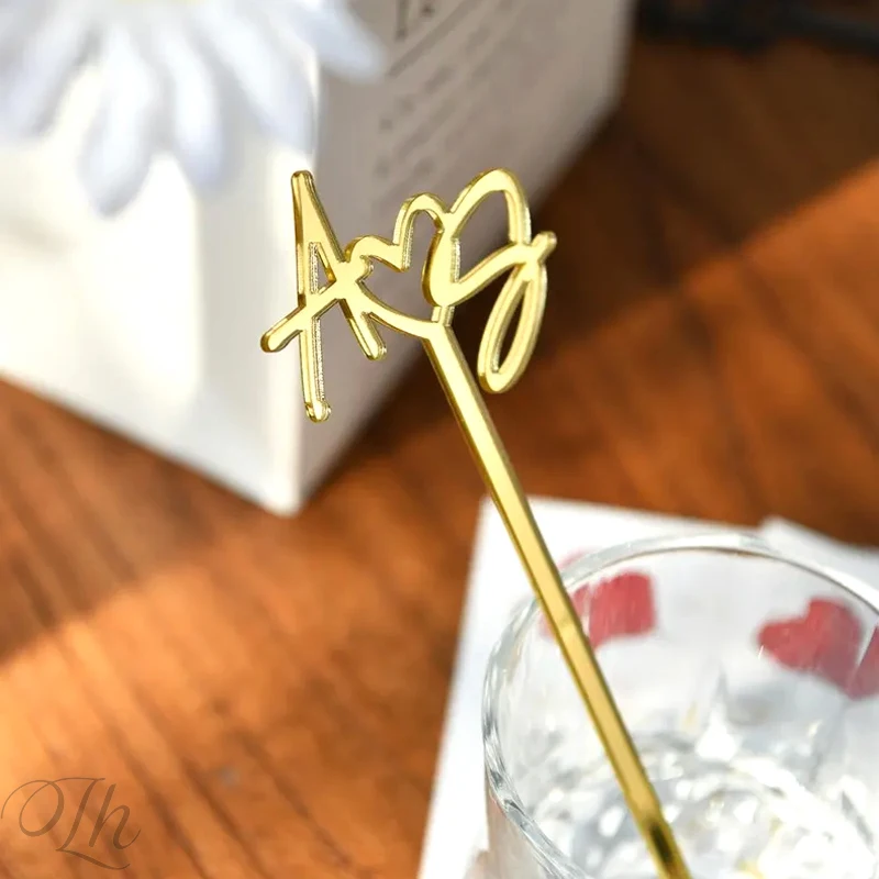 

10/50pcs Custom Drink Stirrers Wedding Laser Cutting Acrylic Personalized Wedding Drink Stirrers Cocktail Stirrers Wedding