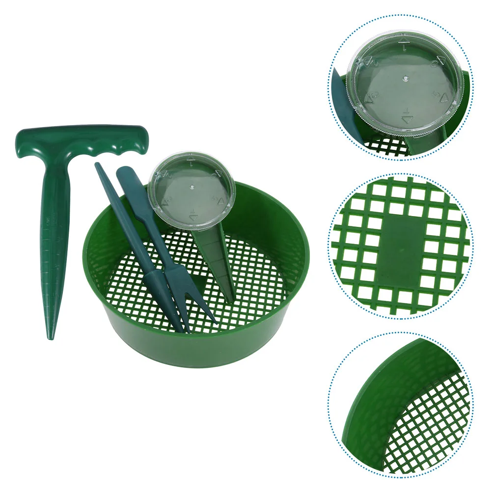 5 Pcs Small Dispenser Gardening Tools Hand Planter Suculentas Plastic Sifting Pan for Plants Seedlings Kit