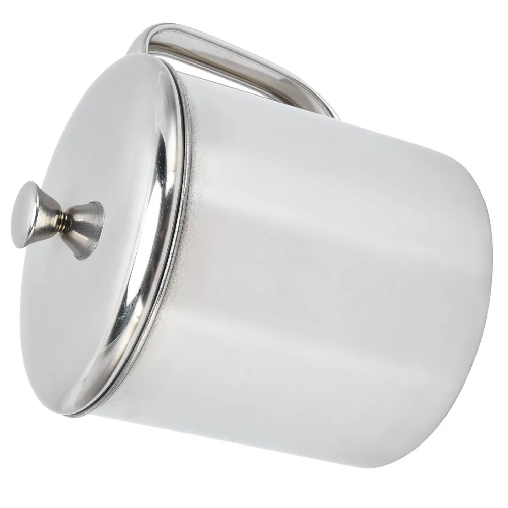 Rustless Steel Water Cup With Sealed Lid Polished Inner Wall Drinking Mug Cylindrical Overall Lightweight Beverage Cup
